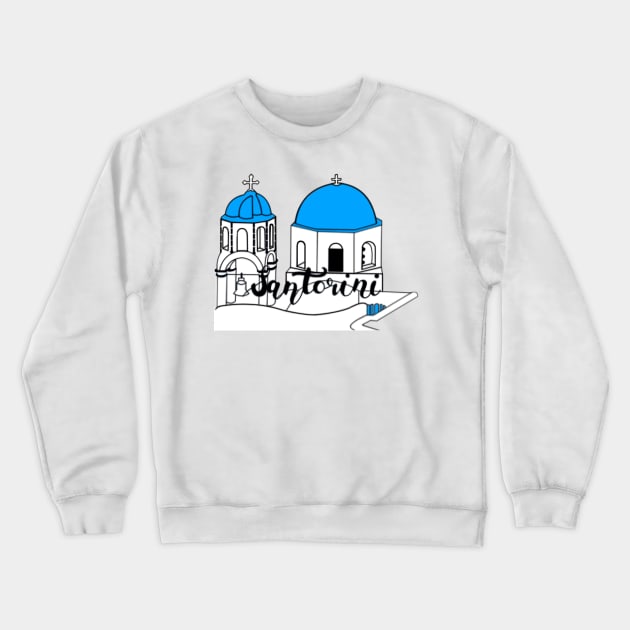 Santorini Crewneck Sweatshirt by dreamtravel